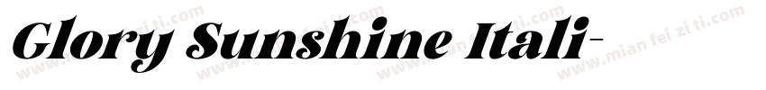 Glory Sunshine Itali字体转换